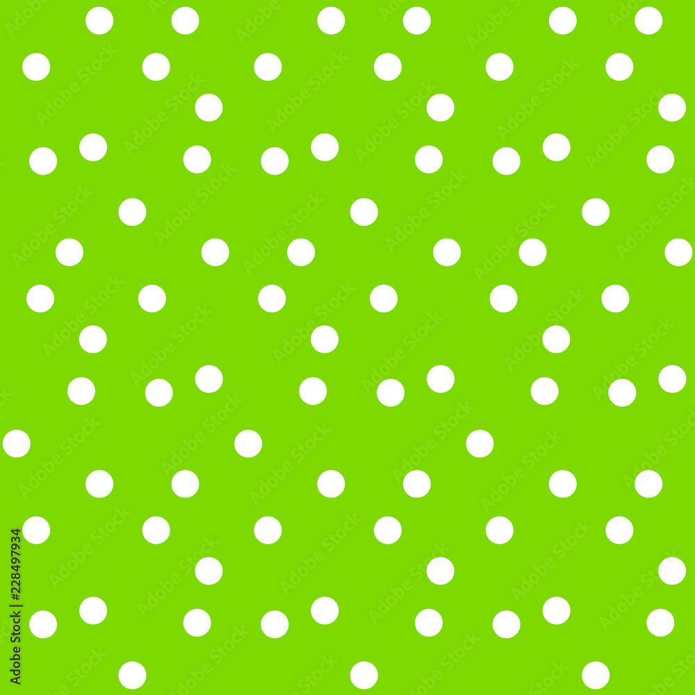 Bright green summer background random circles seamless pattern