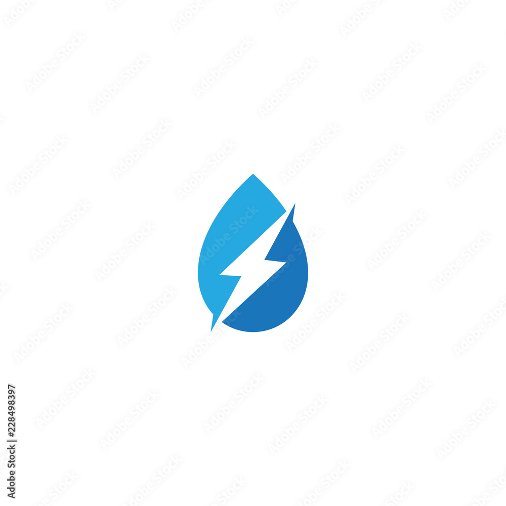 Water energy logo or icon vector design template Water energy logo or icon vector design template