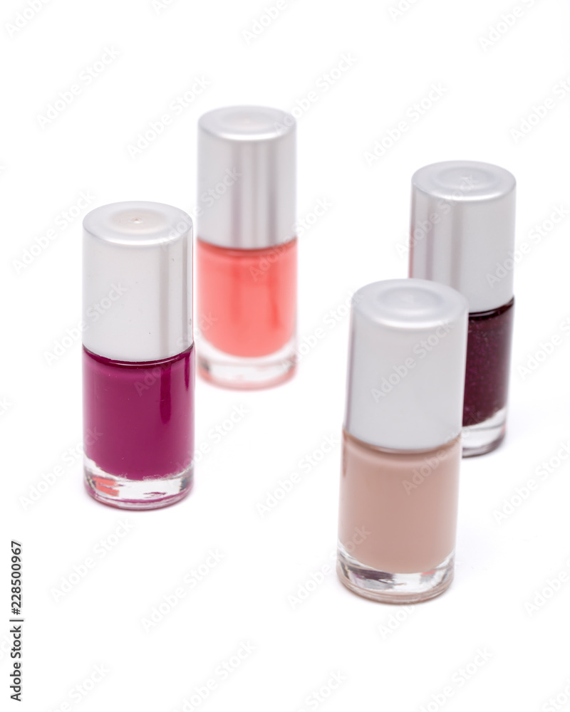 nail polish on the white background nail polish on the white background