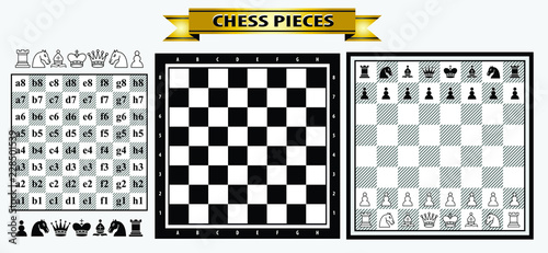set of chess piece element, winner and looser concept, in a fair game. easy to modify