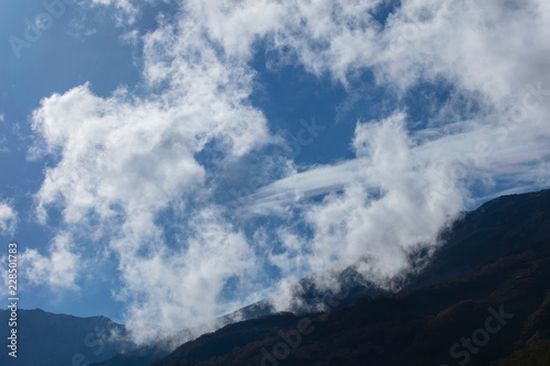北アルプス栂池高原の雲