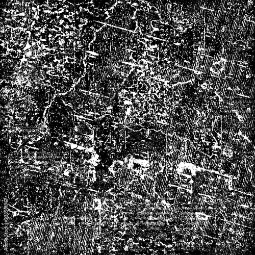 The grunge texture black and white. Vector abstract background from cracks  scratches  abrasions