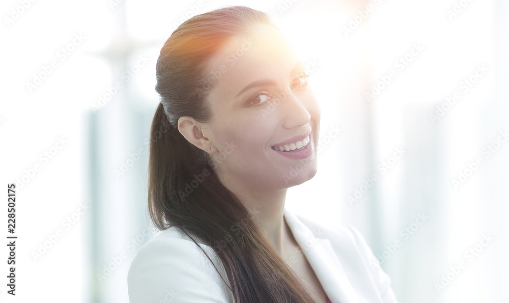 business woman on the background of the office business woman on the background of the office