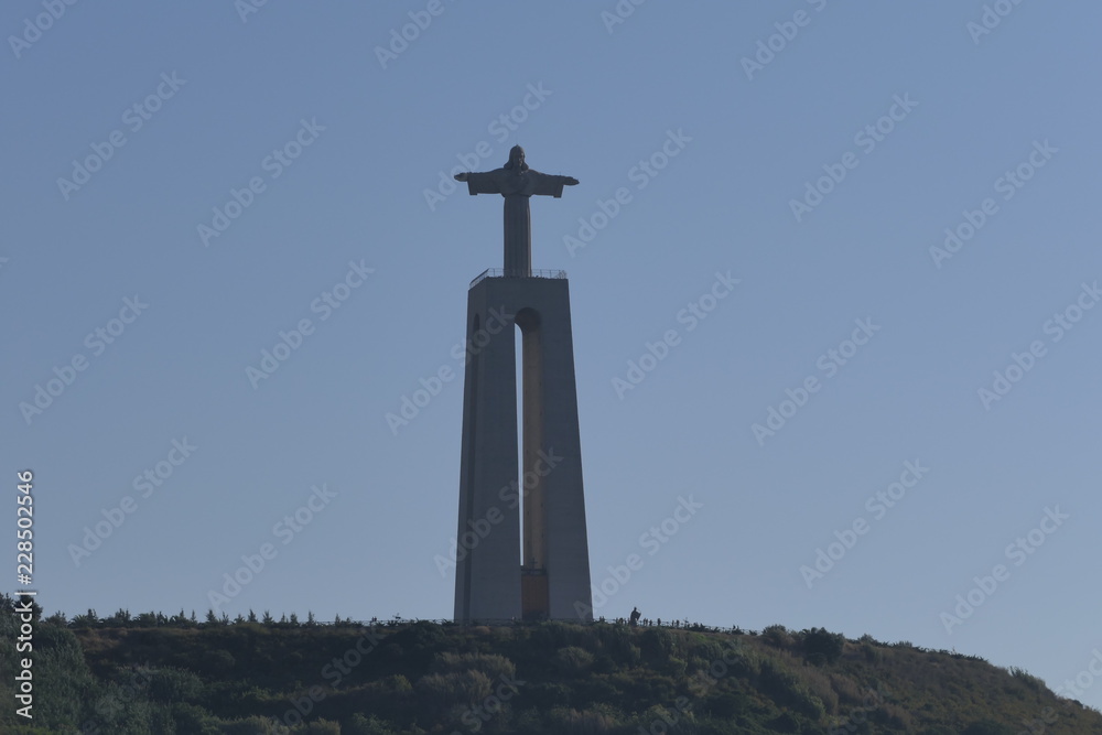 View of the Sanctuary of Christ the King Statue (Santuário de Cristo Rei) in Lisboa, Portugal View of the Sanctuary of Christ the King Statue (Santuário de Cristo Rei) in Lisboa, Portugal