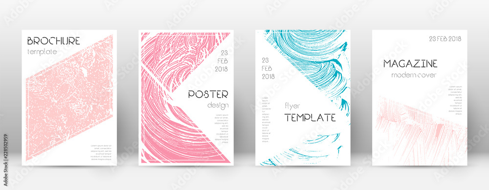 Cover page design template. Triangle brochure layo