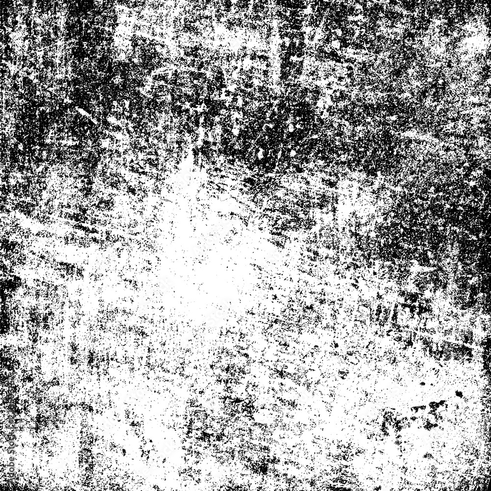 The grunge texture black and white. Vector abstract background from cracks, scratches, abrasions