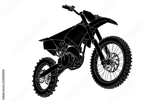 Fototapeta Naklejka Na Ścianę i Meble -  motorcycle silhouette vector