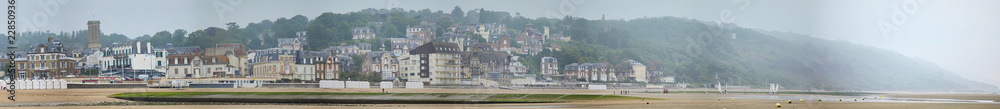 View of Villers-sur-Mer in Lower Normandy, France