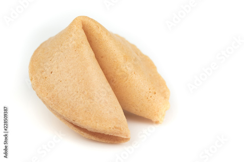 FORTUNE COOKIE ISOLATED ON WHITE BACKGROUND