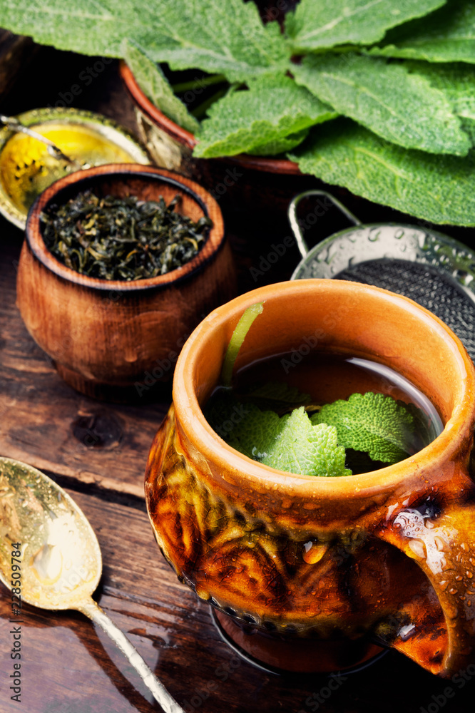 Herbal tea with sage Herbal tea with sage