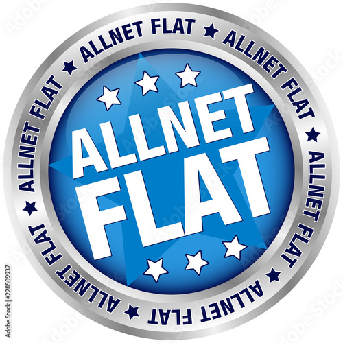 Button Banner "Allnet Flat" blau/silber