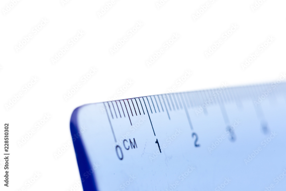 selective focus a part of the plastic blue transparent precision measurement tool selective focus a part of the plastic blue transparent precision measurement tool