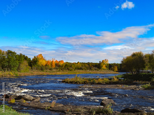 autumn landscape with river