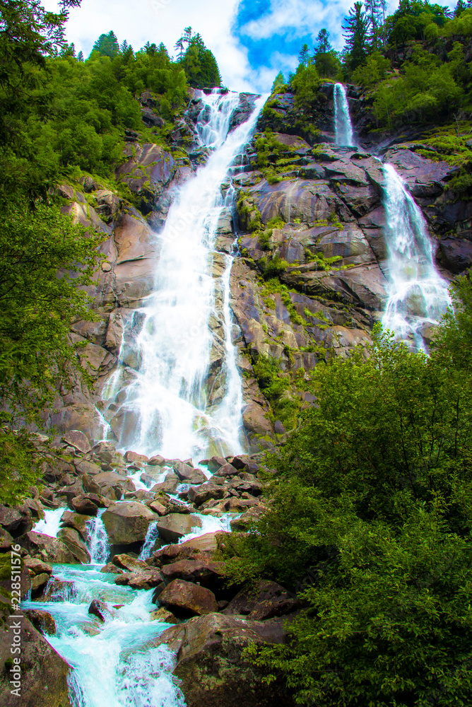 Fototapeta premium The Nardis Waterfall in Trentino, Italy