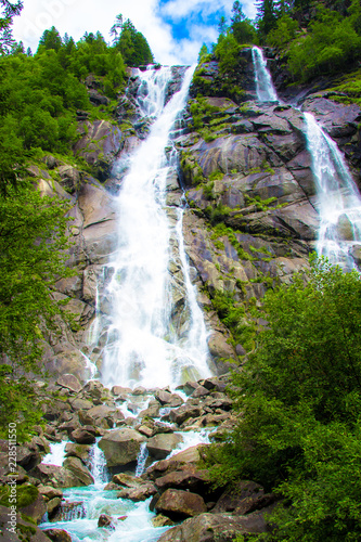 Fototapeta Naklejka Na Ścianę i Meble -  The Nardis Waterfall in Trentino, Italy