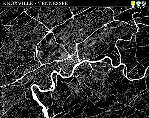 Fényképezés Simple map of Knoxville, Tennessee