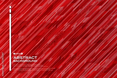 Gradient red futuristical strip line pattern background.