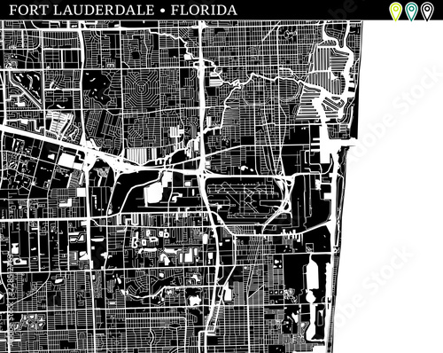 Simple map of Fort Lauderdale, Florida