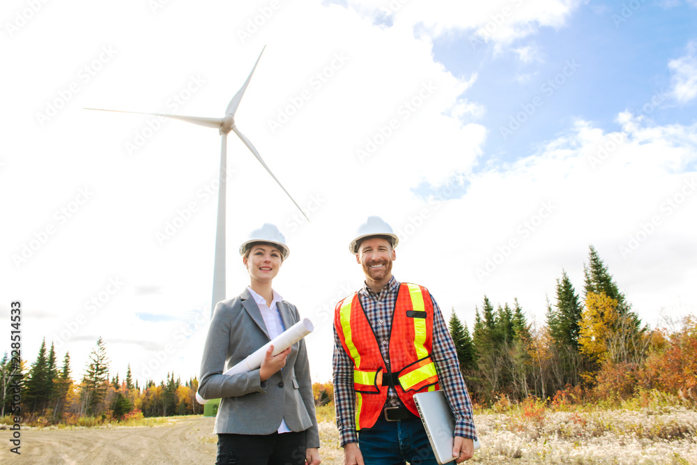 A Technician team Engineer in Wind Turbine Power Generator Station A Technician team Engineer in Wind Turbine Power Generator Station