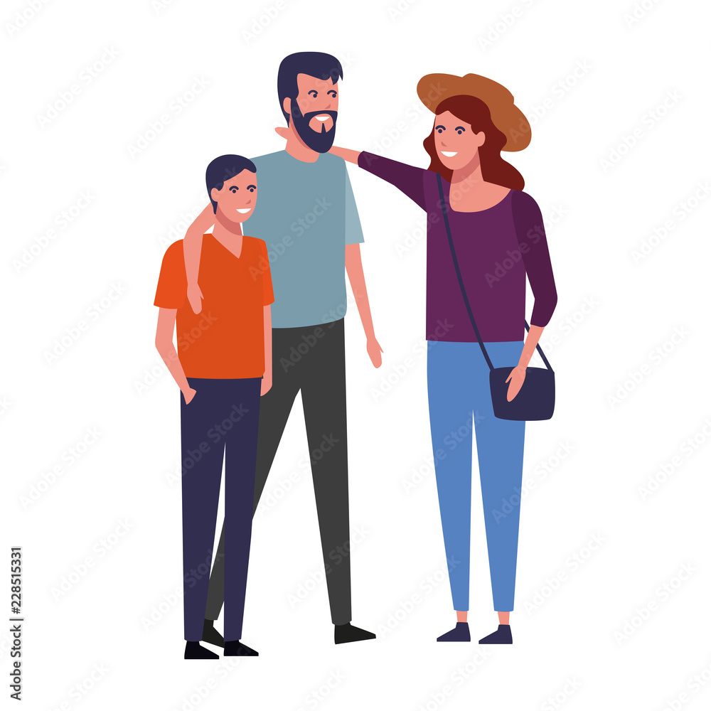 Cute family cartoon Cute family cartoon