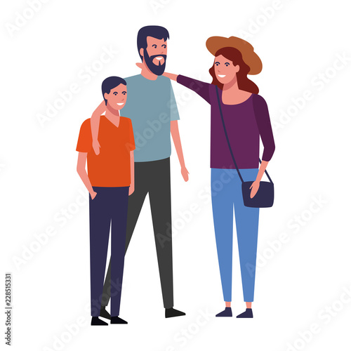 Cute family cartoon