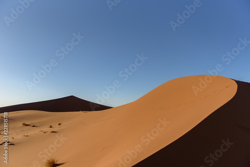 Dunes in the desert of Sahara, Morocco.