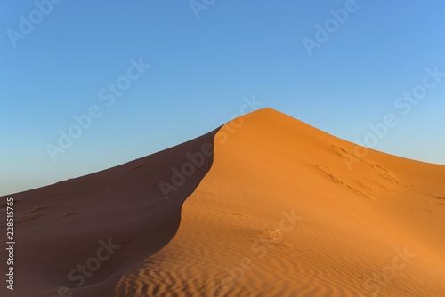 Dunes in the desert of Sahara, Morocco.
