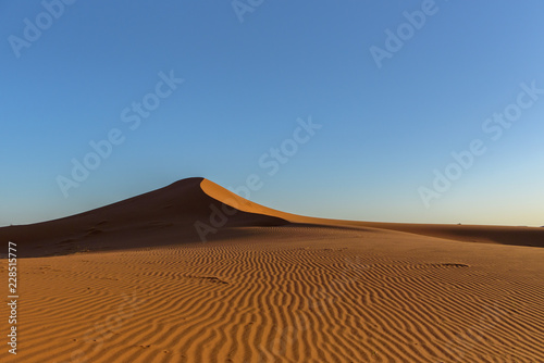 Dunes in the desert of Sahara  Morocco.