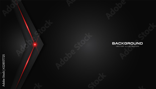 abstract metallic red shiny color black frame layout modern tech design vector template background