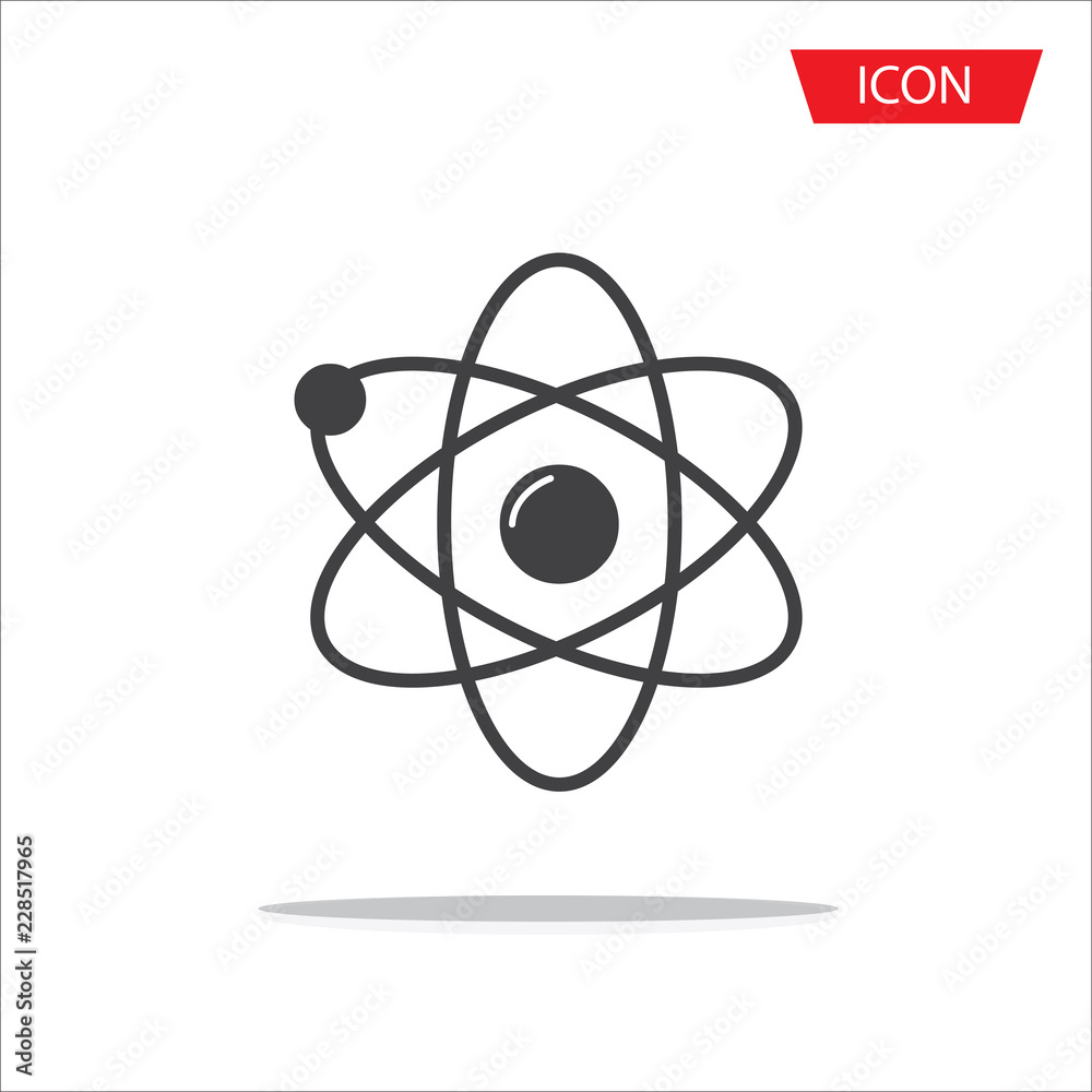 Atom icon vector isolated on white background. Atom icon vector isolated on white background.
