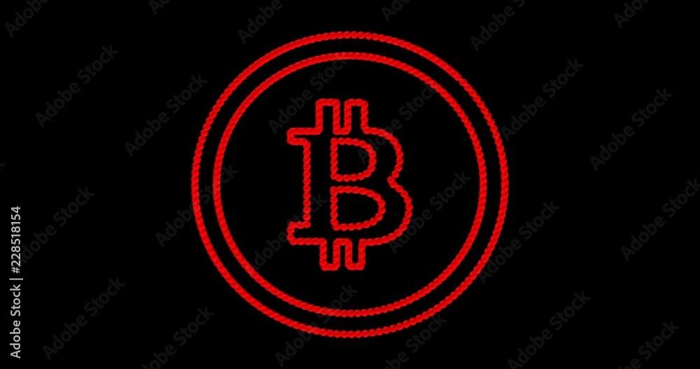 Animation of appearance and disappearance of the bitcoin symbol Animation of appearance and disappearance of the bitcoin symbol