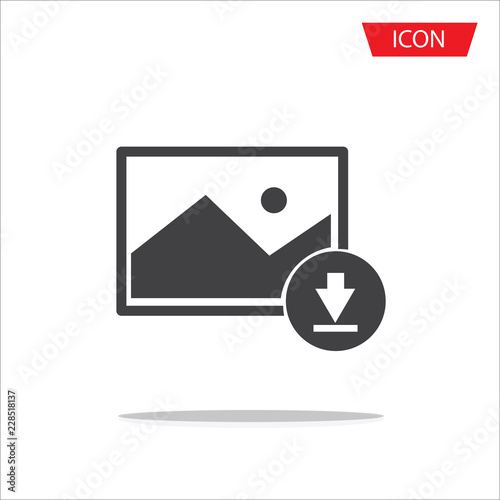 download picture icon isolated on white background.