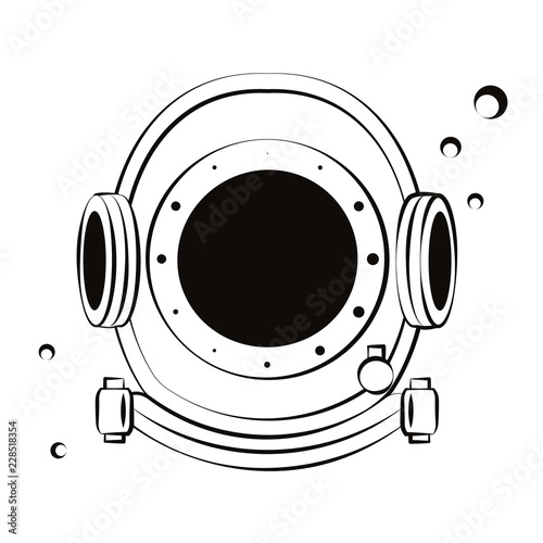Antique diving helmet