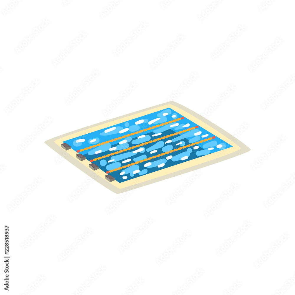 Sports swimming pool vector Illustration on a white background Sports swimming pool vector Illustration on a white background