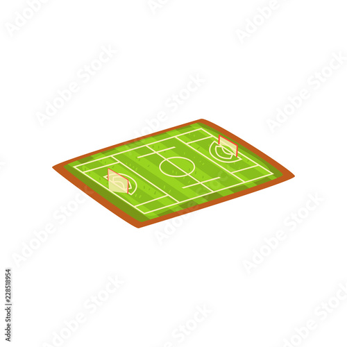 Football or soccer stadium, green sports ground