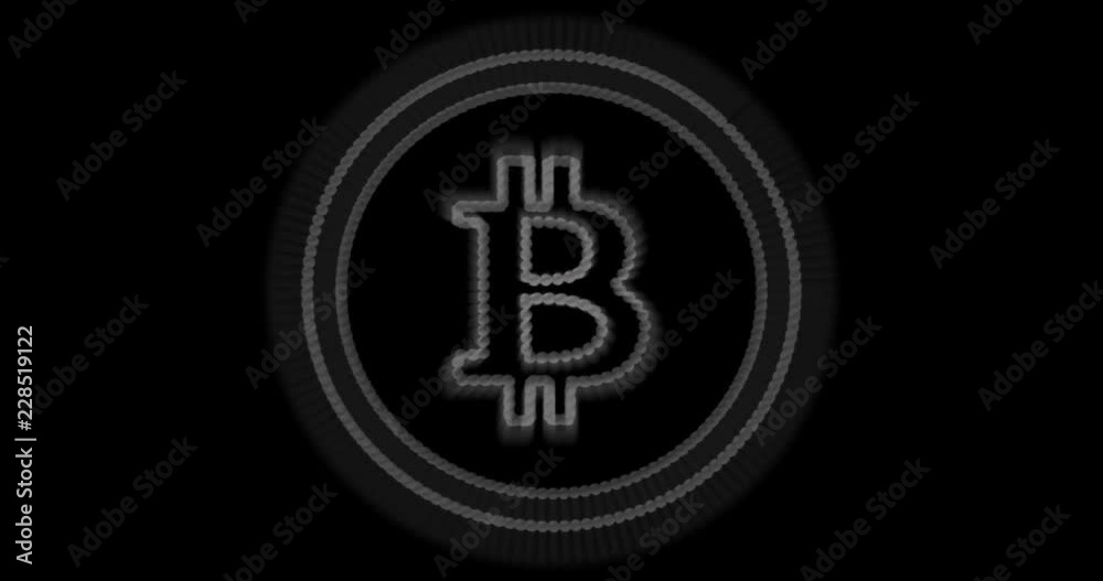 Animation of appearance and disappearance of the bitcoin symbol Animation of appearance and disappearance of the bitcoin symbol