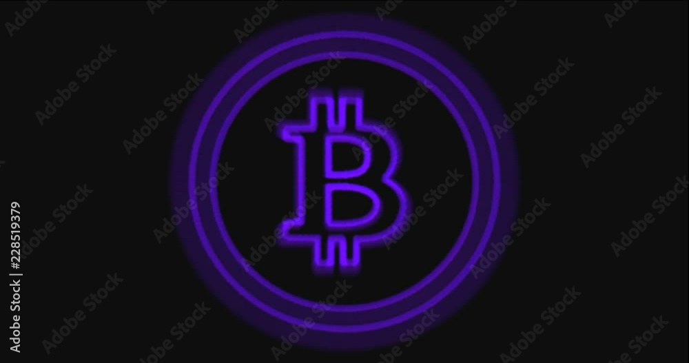 Animation of appearance and disappearance of the bitcoin symbol Animation of appearance and disappearance of the bitcoin symbol