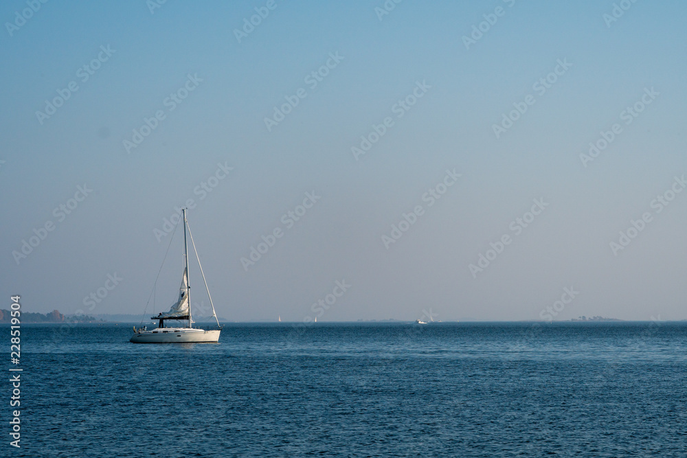 sailboat close to shore