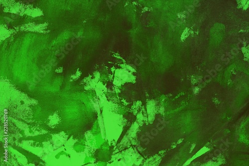 design aged green randomly painted canvas, fabric with color paint spots and blots texture for design purposes.