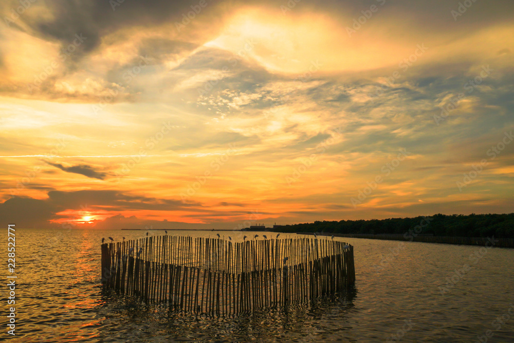 Sunset at sea Bangpu Recreation Center Sunset at sea Bangpu Recreation Center