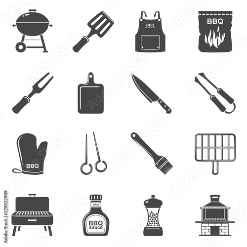 Black Icons - Barbecue Tools & Accessories