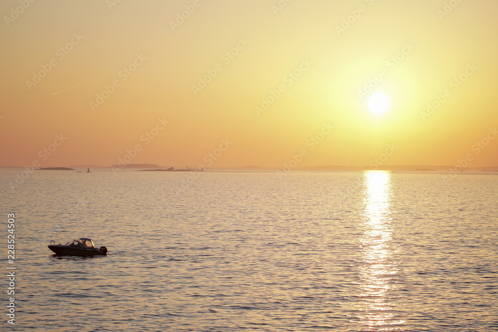 View of the sunset from the sea fortress