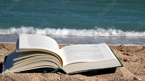 reading on the beach