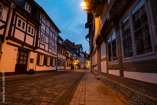 Krumme Strasse Wolfenbuettel blaue Stunde  photo