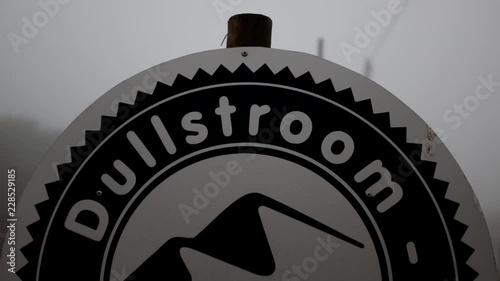 Close up shot of Dullstroom Sign in South Africa photo