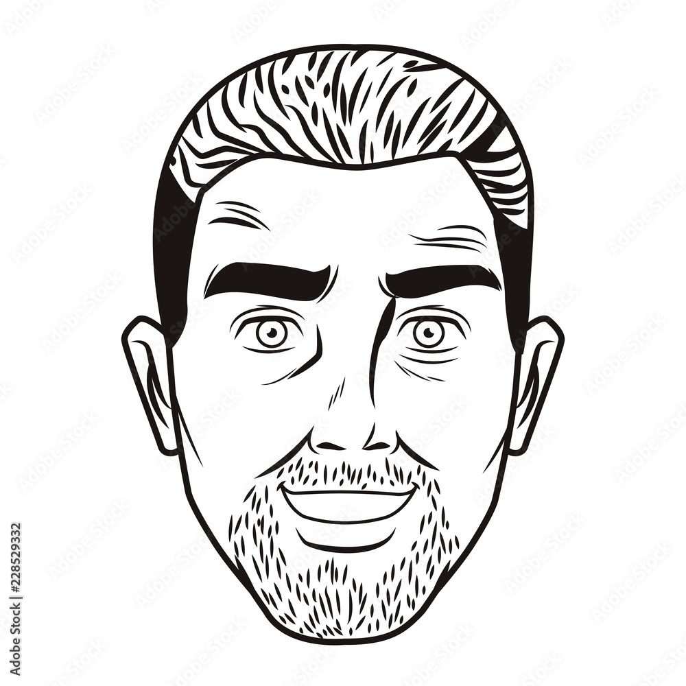 Pop art man face Pop art man face