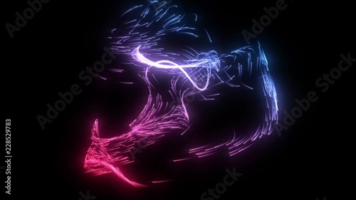 smoothly and harmonically moving particle trails