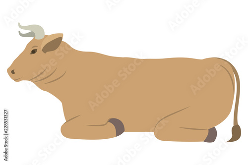 cute ox manger character