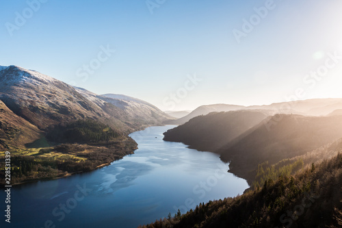 The view from raven crag onto an epic lake thirlmere