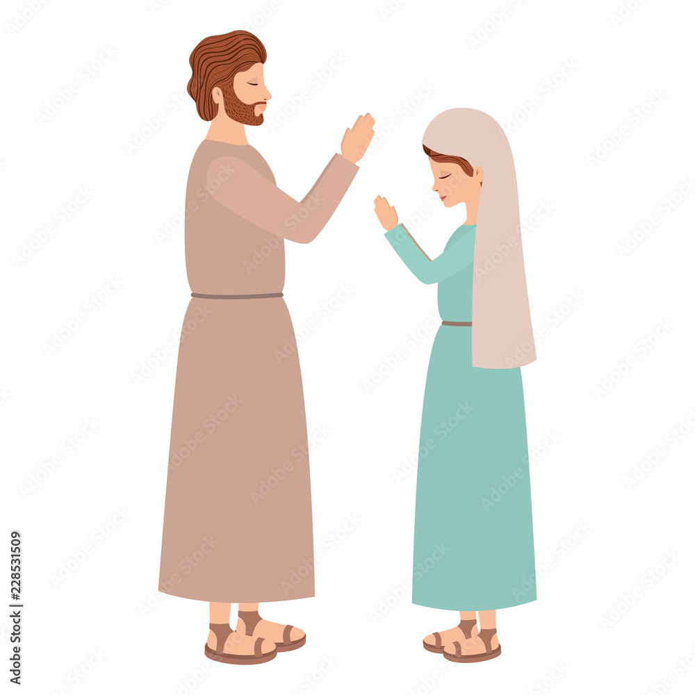virgin mary and saint joseph virgin mary and saint joseph
